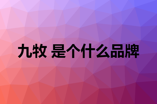 九牧&nbsp;JOMOO是个什么品牌，这个品牌怎么样？